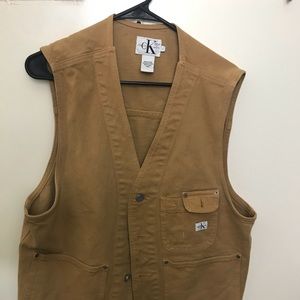 Ck jeans work vest camel/ tan